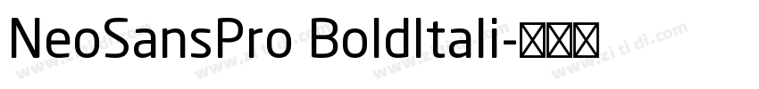 NeoSansPro BoldItali字体转换